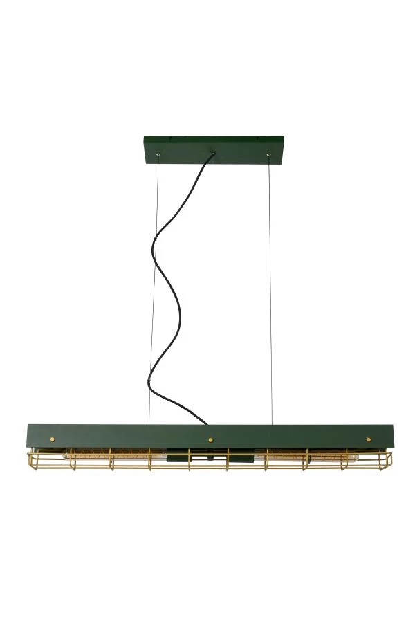 Lucide PENIGUET - Hanglamp - 2xE27 - Groen - uit